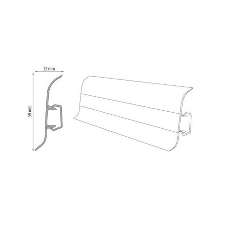 Плинтус T-plast 080 Тиктона 59x22x2500